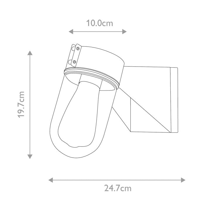 Portfino 1 Light Wall Lantern - Grey