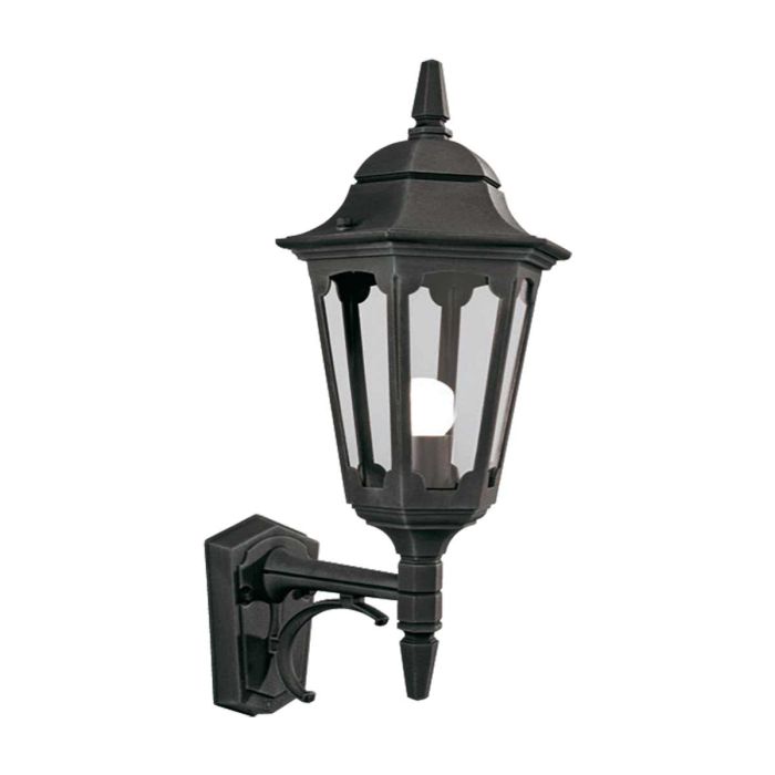 Parish 1 Light Up Wall Lantern - Black