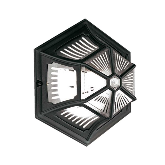 Parish 1 Light Ceiling Flush - Black