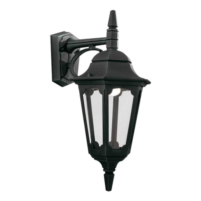 Parish 1 Light Down Wall Lantern - Black