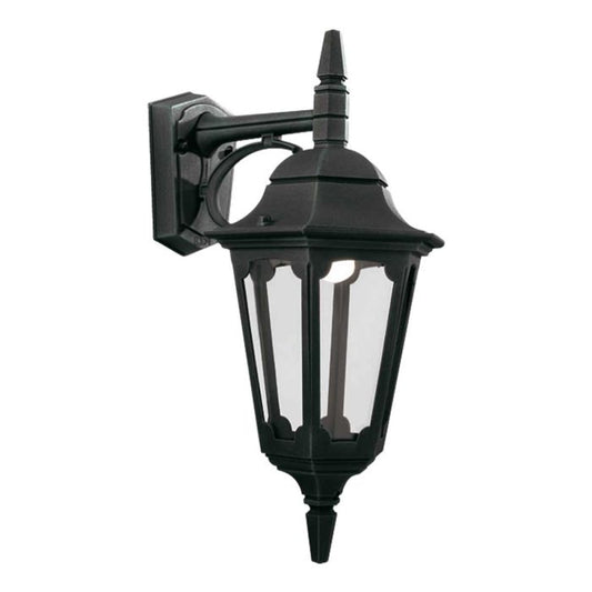 Parish 1 Light Down Wall Lantern - Black
