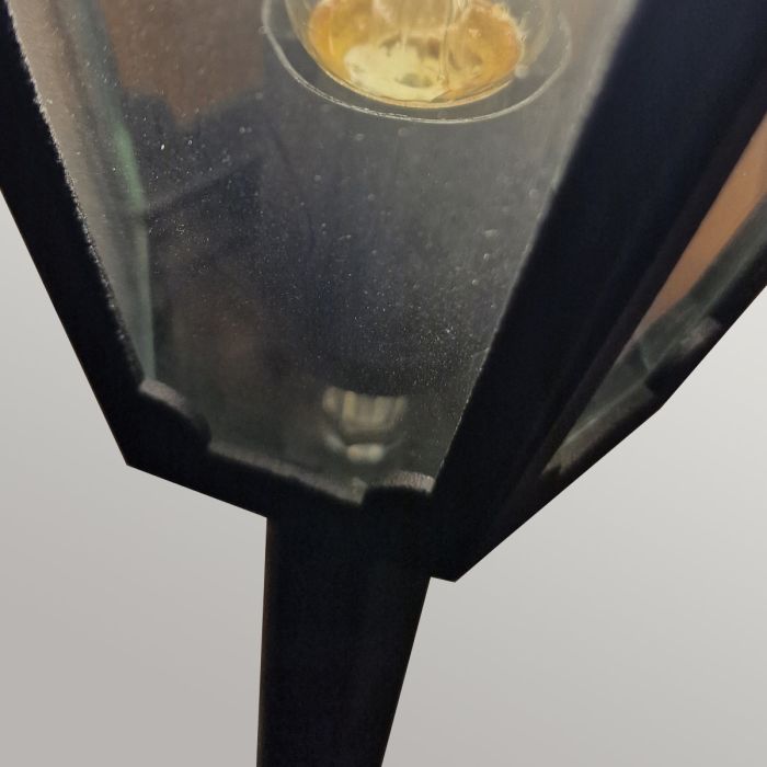 Parish 1 Light Pillar Lantern - Black