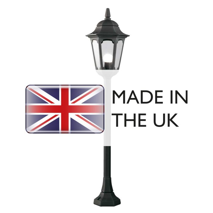 Parish 1 Light Pillar Lantern - Black