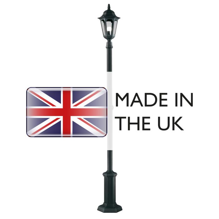 Parish 1 Light Lamp Post - Black