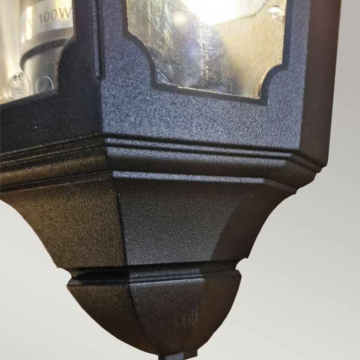 Parish 1 Light Half Lantern - Black
