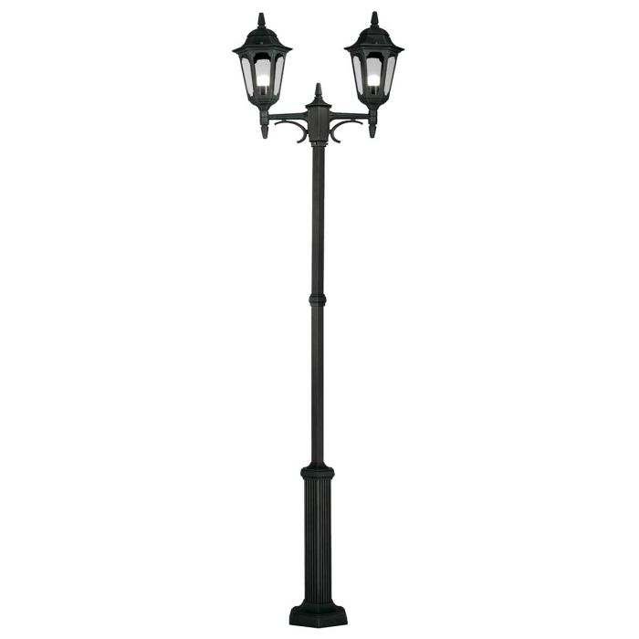 Parish 2 Light Twin Lamp Post - Black