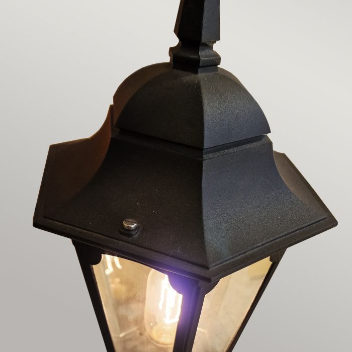 Parish Mini 1 Light Pedestal Lantern - Black