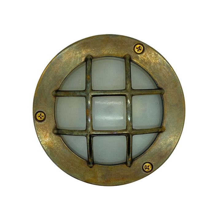 Compact Mini Circular Bulkhead (Antique Brass)