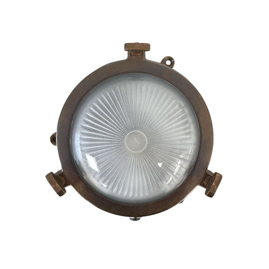 Plain Mini Porthole Bulkhead (Antique Brass)