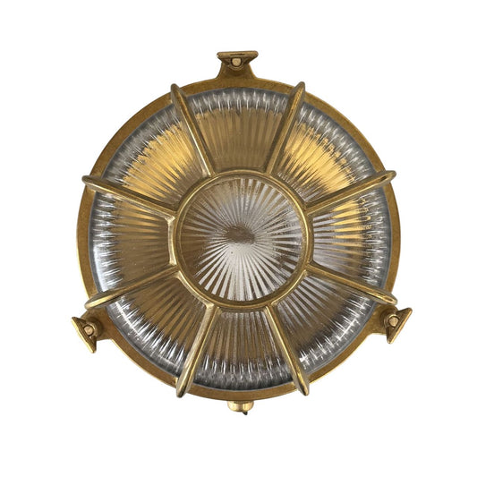 Extra Large Radial Porthole Bulkhead (Raw Brass)