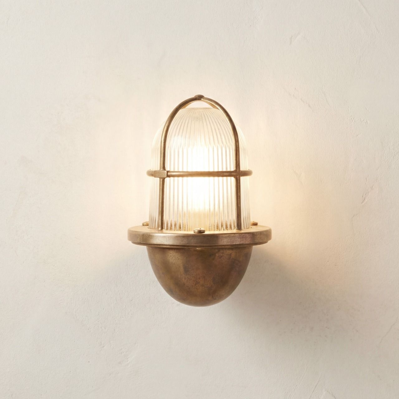 Small Wall Lantern Uplight (Raw Brass)