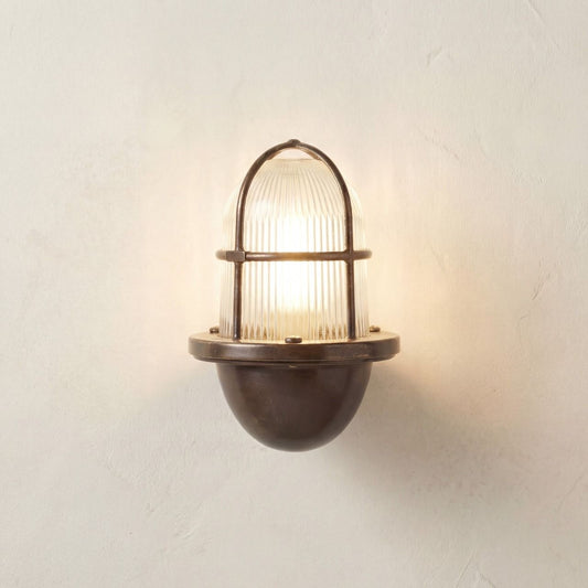 Small Wall Lantern Uplight (Antique Brass)