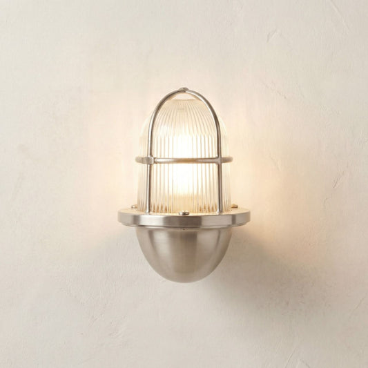 Small Wall Lantern Uplight (Satin Nickel)