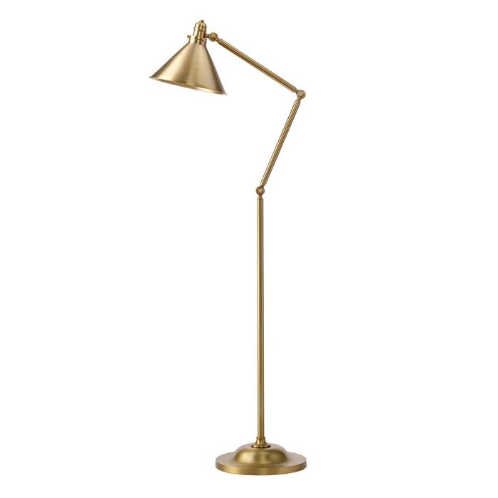 Provence 1 Light Floor Lamp - Aged Brass