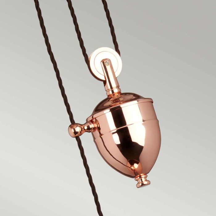 Provence 1 Light Rise and Fall Pendant - Polished Copper