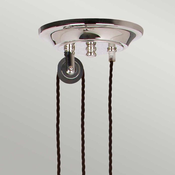 Provence 1 Light Rise and Fall Pendant - Polished Nickel
