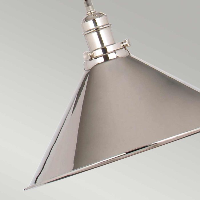 Provence 1 Light Rise and Fall Pendant - Polished Nickel