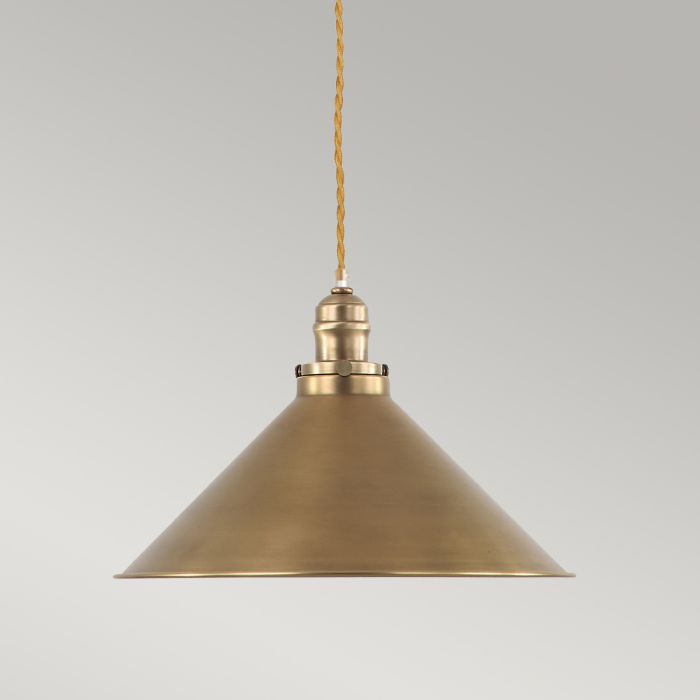 Provence 1 Light Pendant - Aged Brass