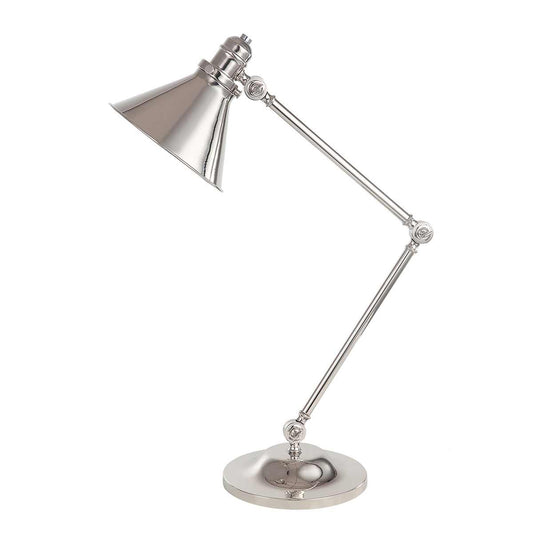 Provence 1 Light Table Lamp – Polished Nickel