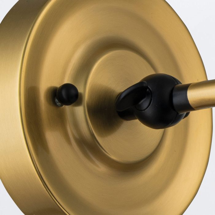 Provence 1 Light Wall Light - Aged Brass & Matte Black