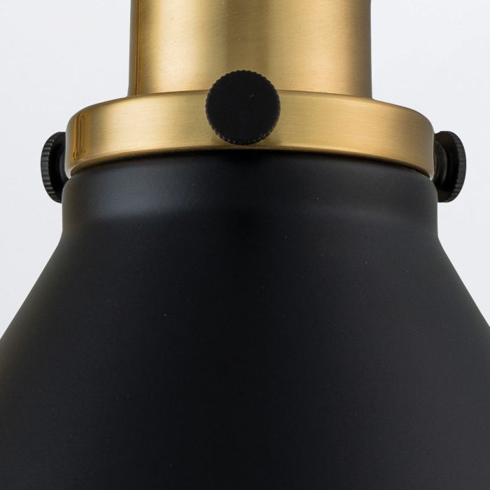 Provence 1 Light Wall Light - Aged Brass & Matte Black