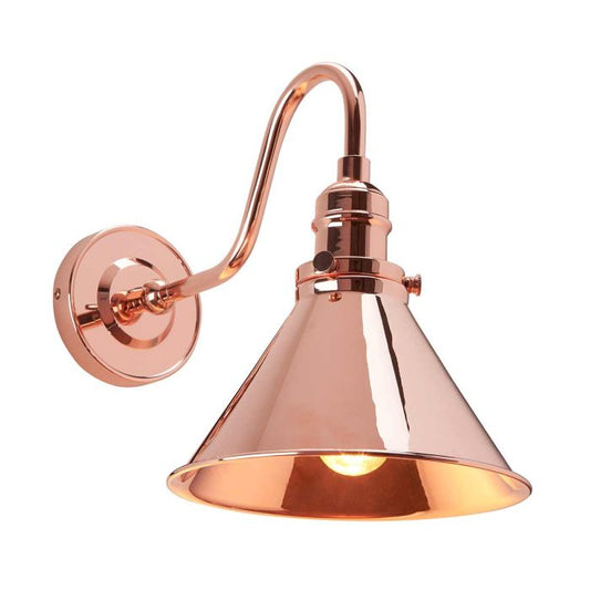 Provence 1 Light Wall Light - Polished Copper