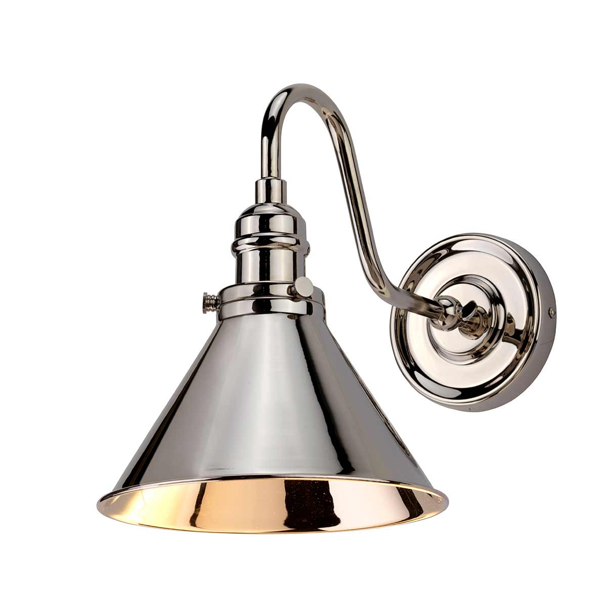 Provence 1 Light Wall Light – Polished Nickel