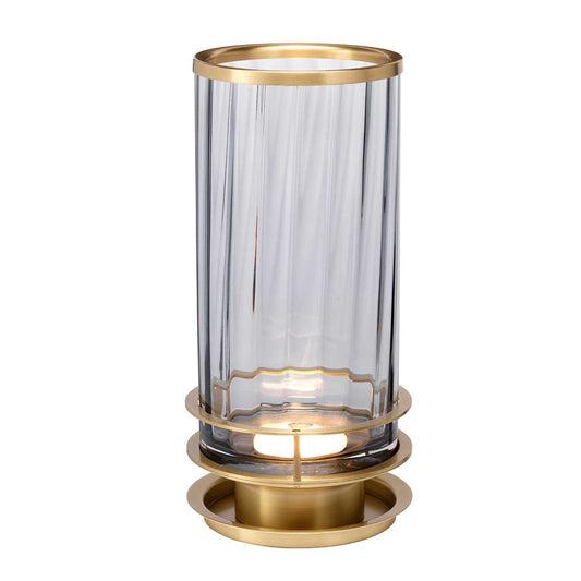 Arno Table Lamp – Smoke – Aged Brass