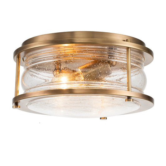 Ashland Bay 2 Light Flush Mount – Brass