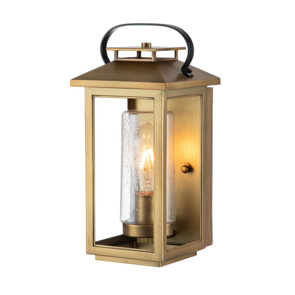 Atwater 1 Light Small Wall Lantern – Brass