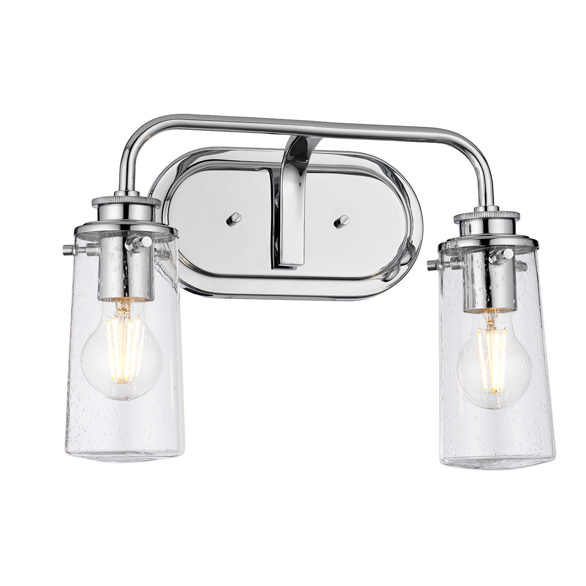 Braelyn 2 Light Wall Light – Polished Chrome