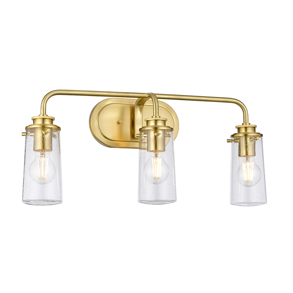 Braelyn 3 Light Wall Light – Brushed Brass