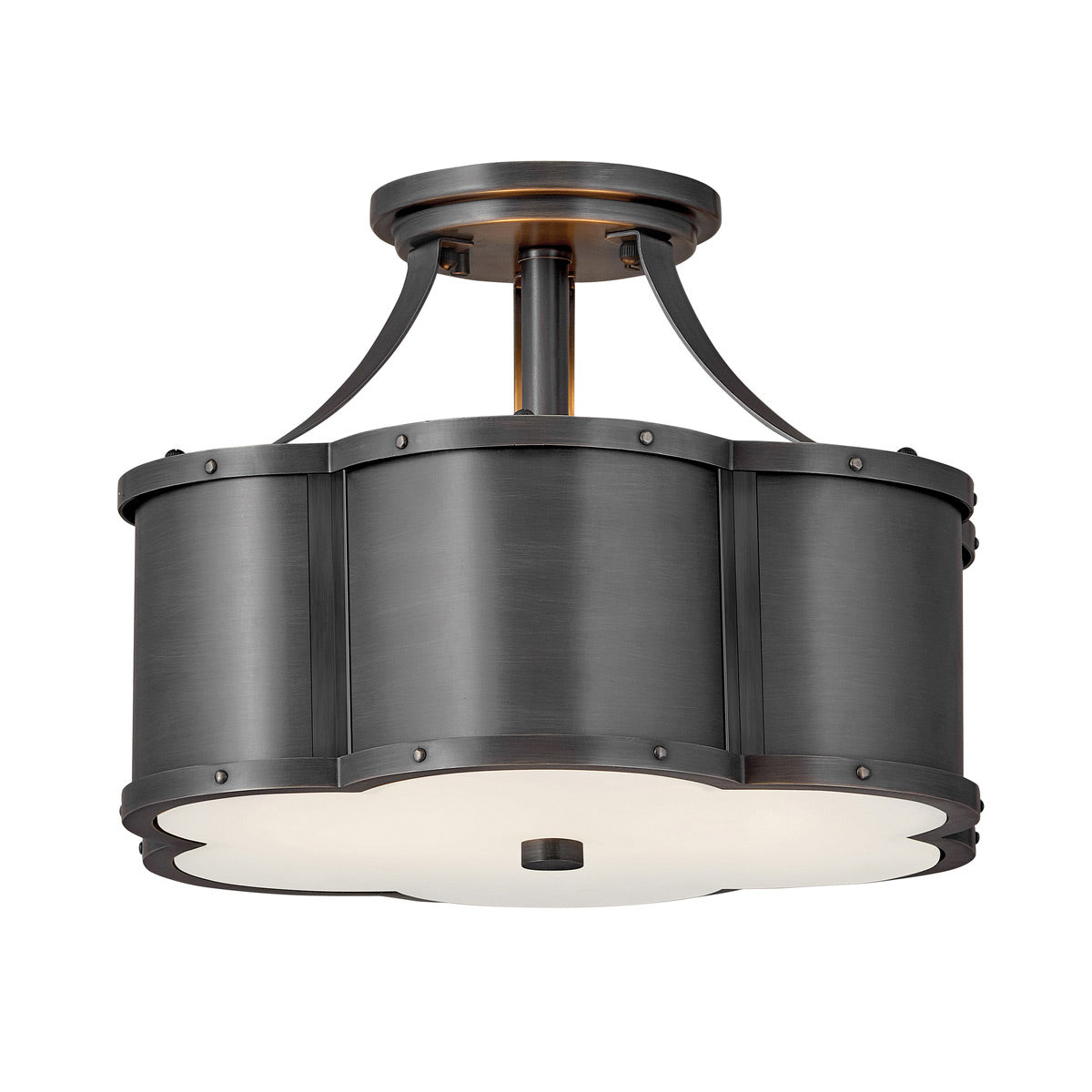 Chance 2 Light Semi-flush Mount – Blackened Brass