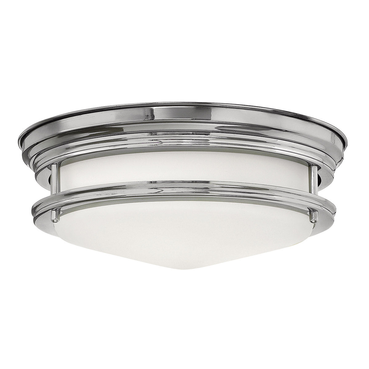 Hadrian 2 Light Flush Mount – Opal Glass – Chrome