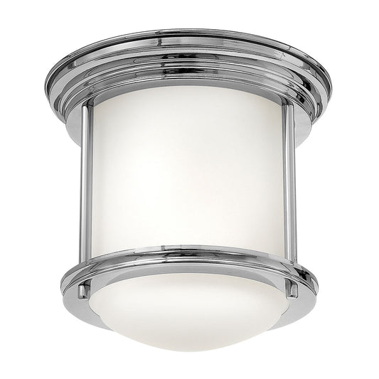 Hadrian 1 Light Flush Mount – Opal Glass – Chrome