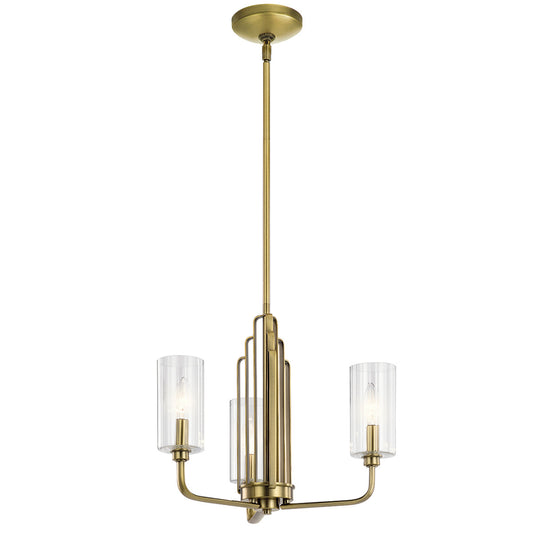 Kimrose 3 Light Chandelier – Brass