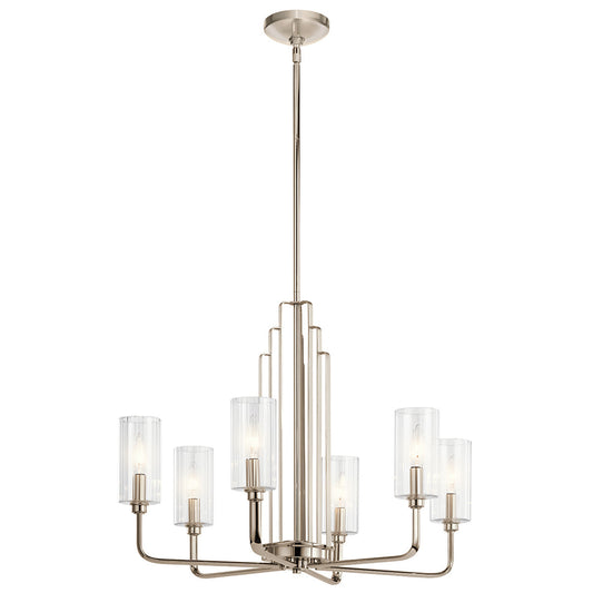 Kimrose 6 Light Chandelier – Nickel