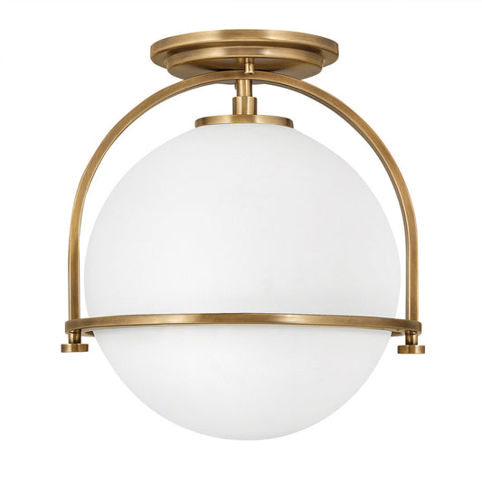 Somerset 1 Light Flush Mount – Brass