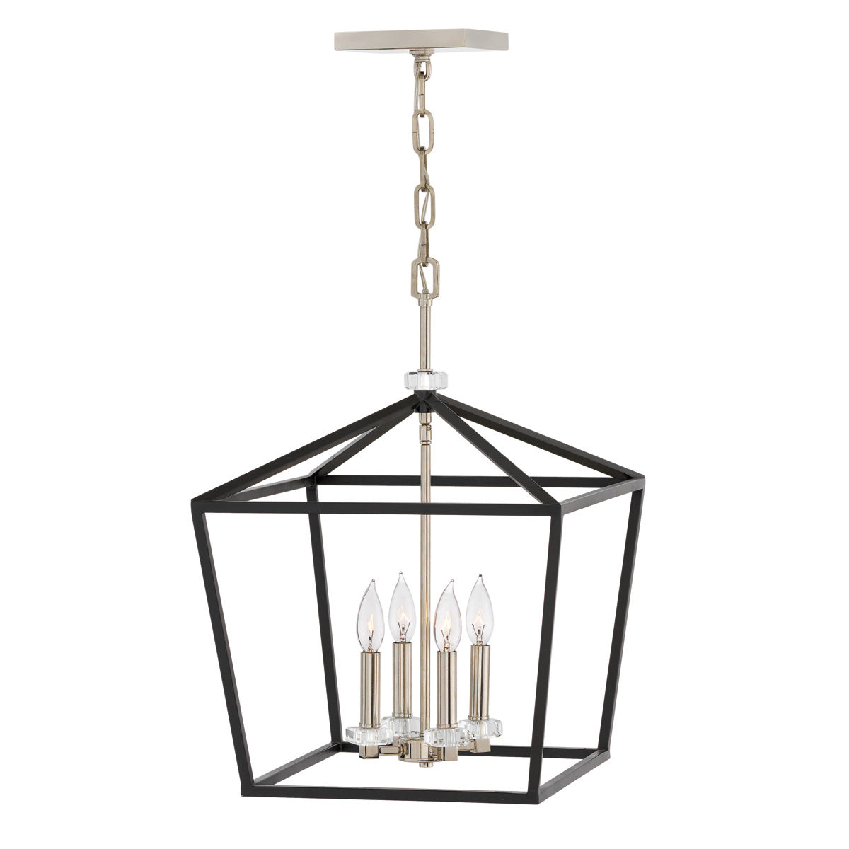 Stinson 4 Light Large Pendant/ Semi-Flush – Black