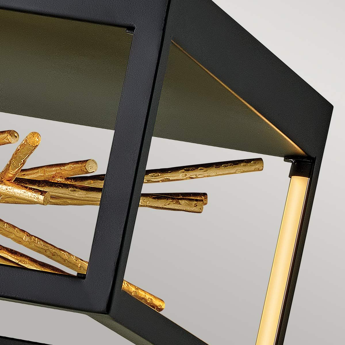 Styx LED Flush - Black & Gilded Gold