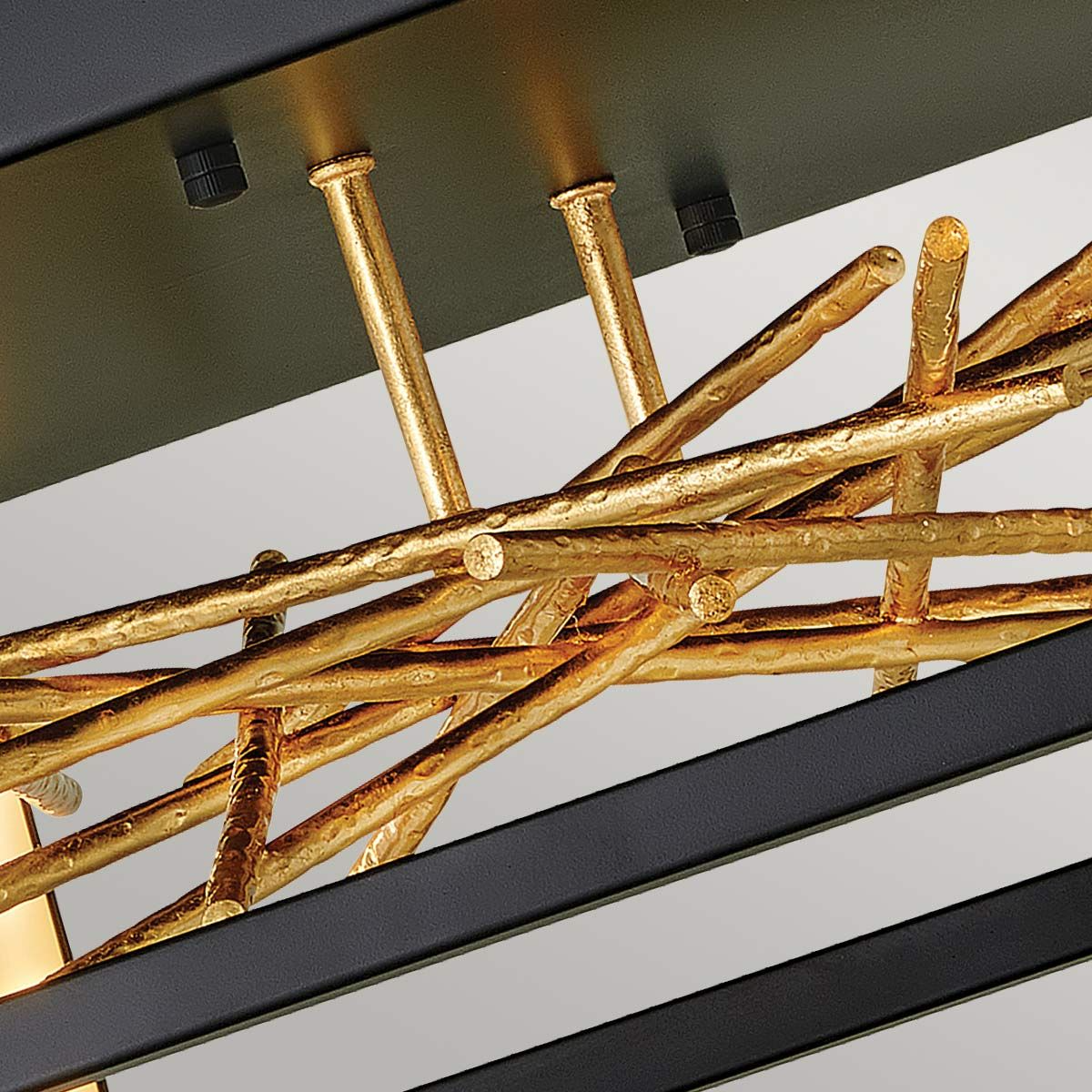 Styx LED Flush - Black & Gilded Gold