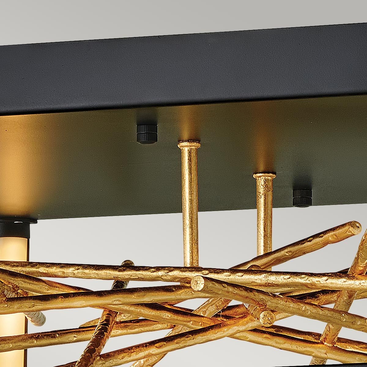 Styx LED Flush - Black & Gilded Gold
