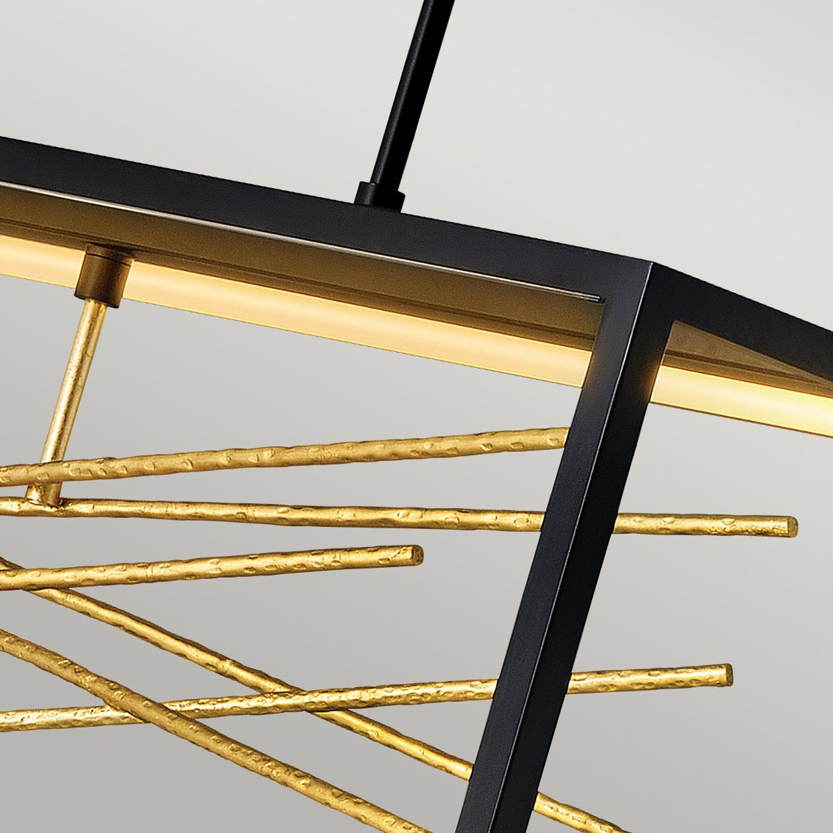 Styx LED Island Pendant - Black & Gilded Gold