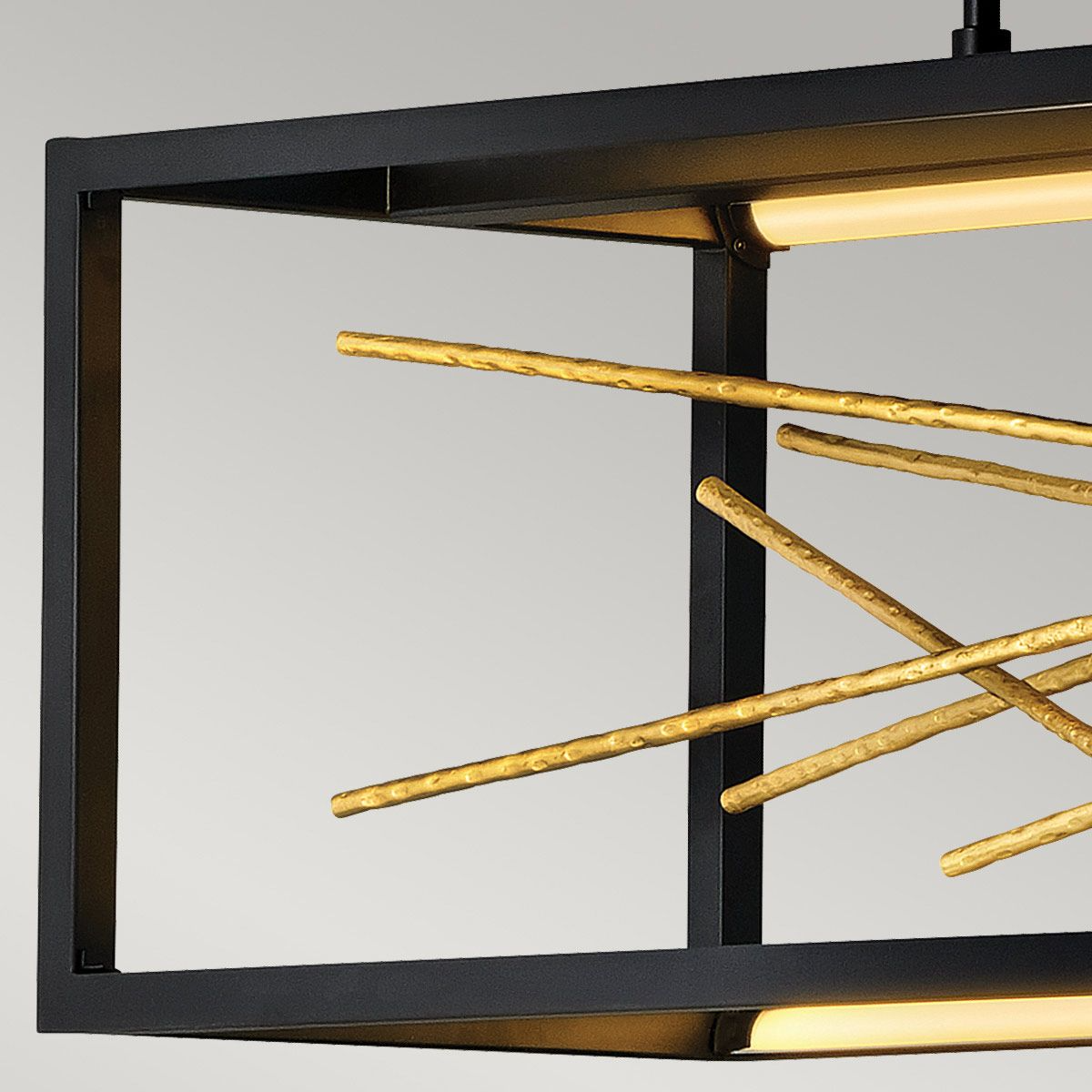 Styx LED Island Pendant - Black & Gilded Gold