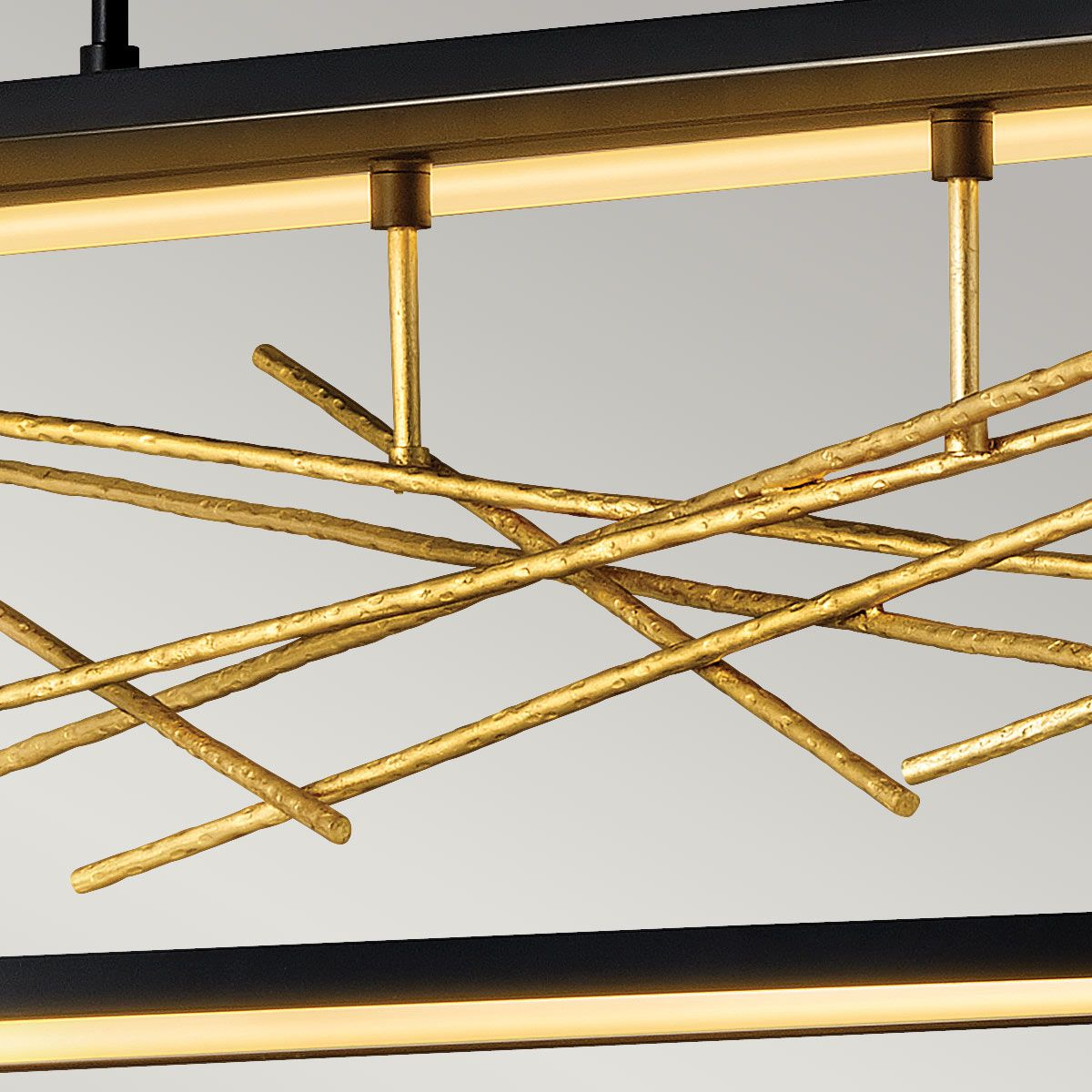 Styx LED Island Pendant - Black & Gilded Gold