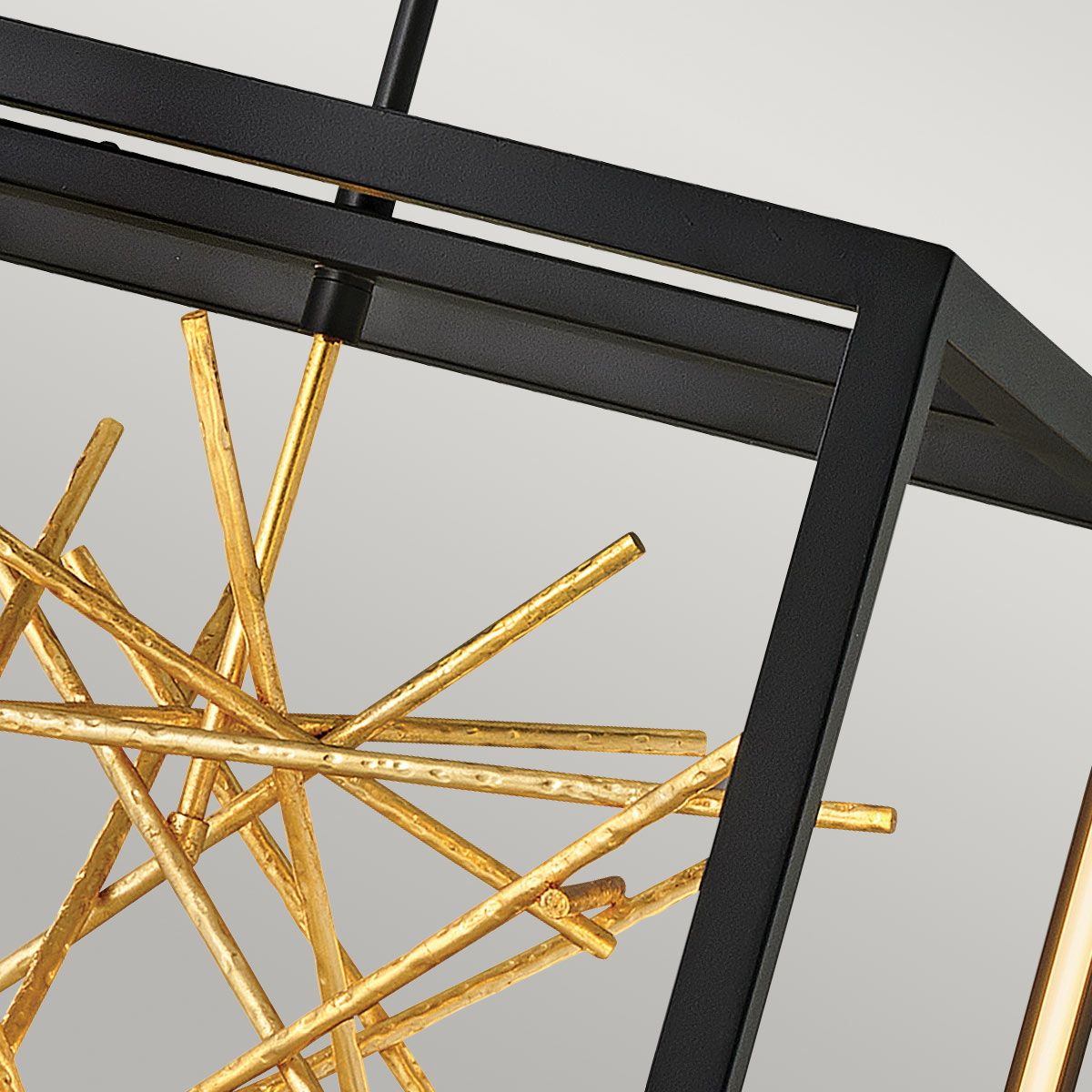 Styx LED Pendant - Black & Gilded Gold