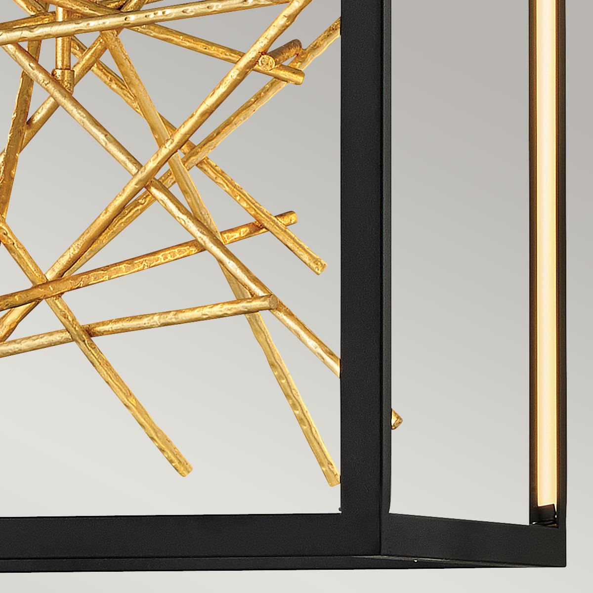 Styx LED Pendant - Black & Gilded Gold
