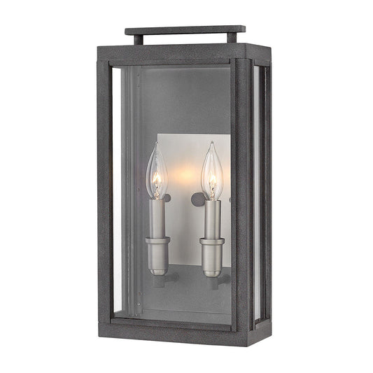 Sutcliffe 2 Light Wall Lantern – Aged Zinc