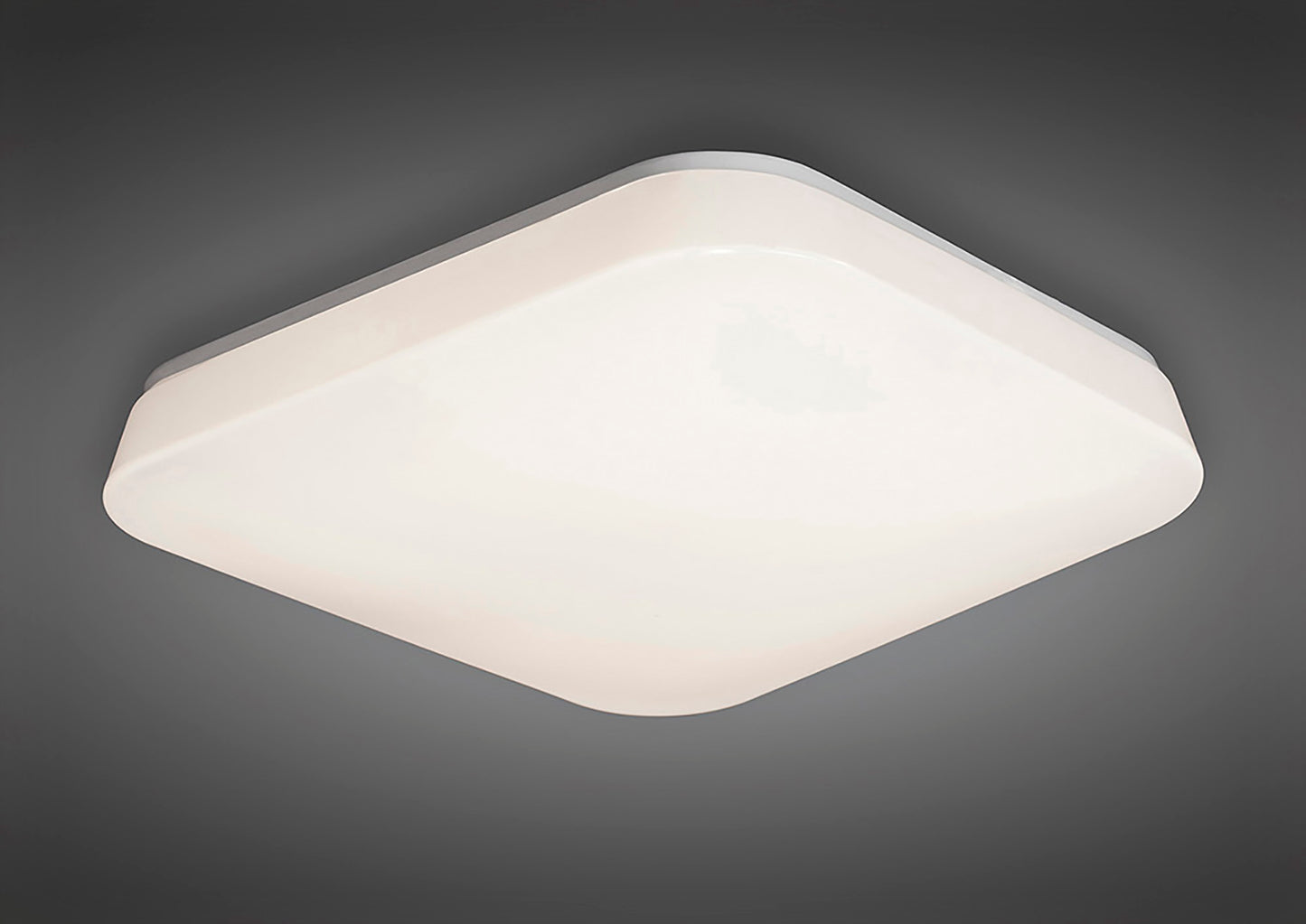 Quatro Flush Ceiling / Wall 28W Large LED 3000K, 2800lm, White Acrylic, 3yrs Warranty by Mantra