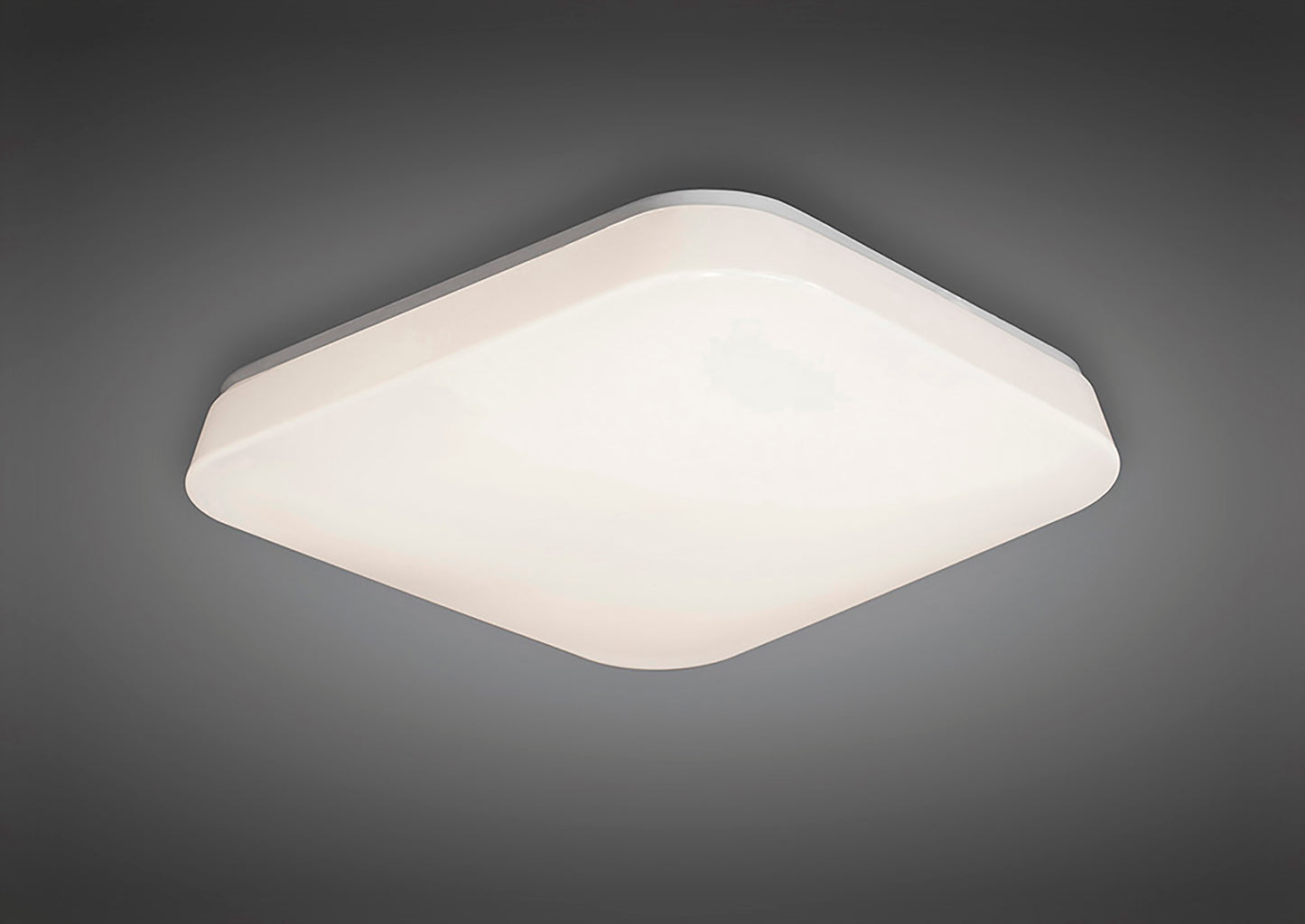 Quatro Flush Ceiling / Wall 18W Medium LED 3000K, 1800lm, White Acrylic, 3yrs Warranty by Mantra